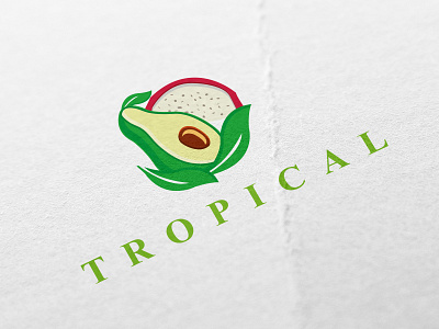 Tropical Logo Design design fruits illustration logo mango nature summer tropical vocation