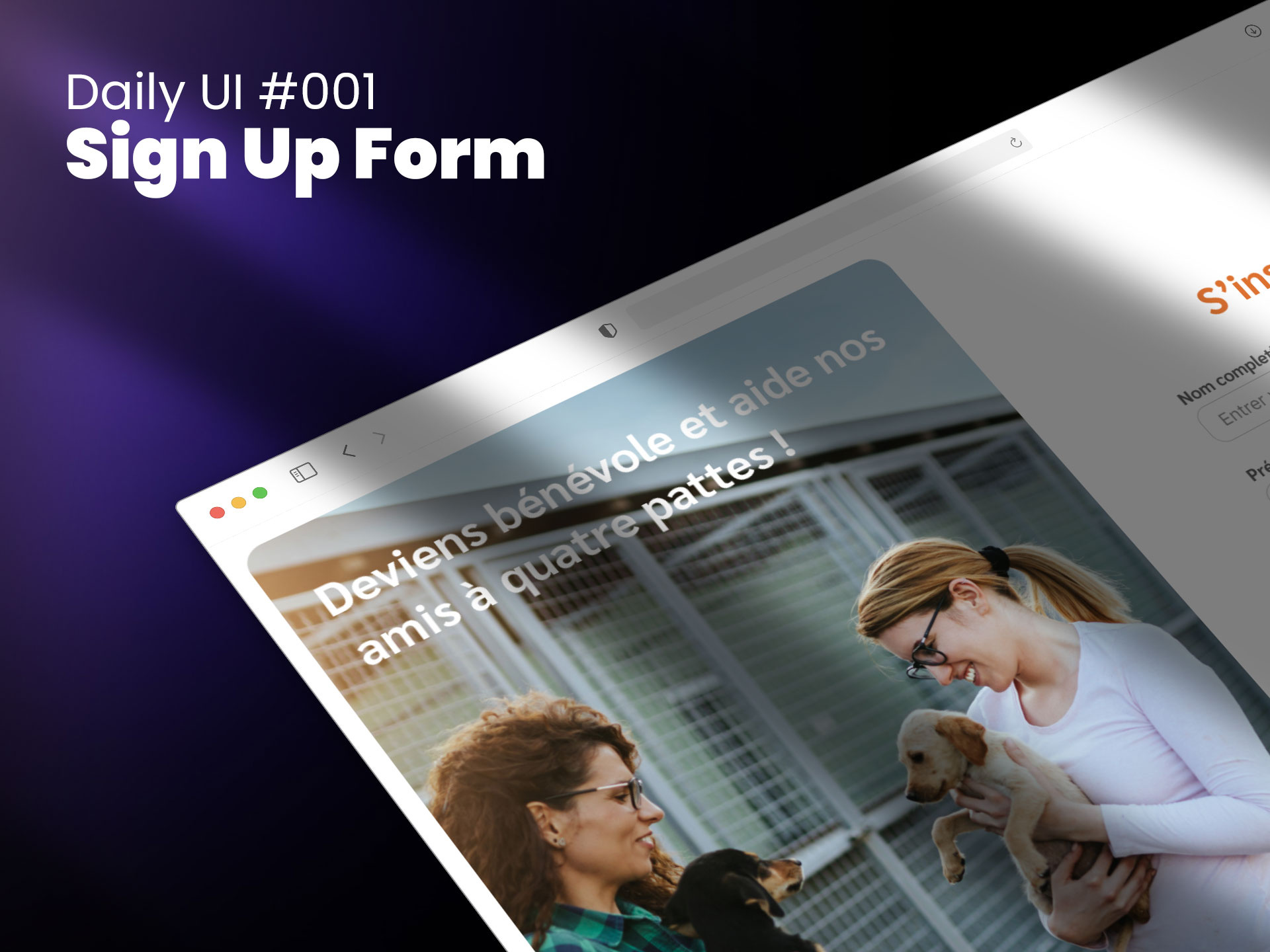 Daily UI #001 — Sign Up Form animal animals app design clean ui daily ui daily ui 001 form design login page minimalist design mobile ui onboarding registration sign up ui design user experience user interface ux design web design