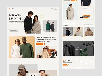 ICONIC – Modern Fashion eCommerce Website Design branding cleanui clothingbrand ecommerce fashionwebsite figmadesign herosection landingpage lifestylebrand minimaldesign moderndesign productdesign shopdesign startupwebsite streetwear uiux userinterface uxdesign webdesign webinspiration