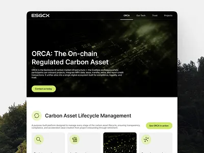 ESG Carbon Exchange | Landing Page design benefits branding carbon eco graphic design green home page landing page logo responsive design section ui uiux welcome page