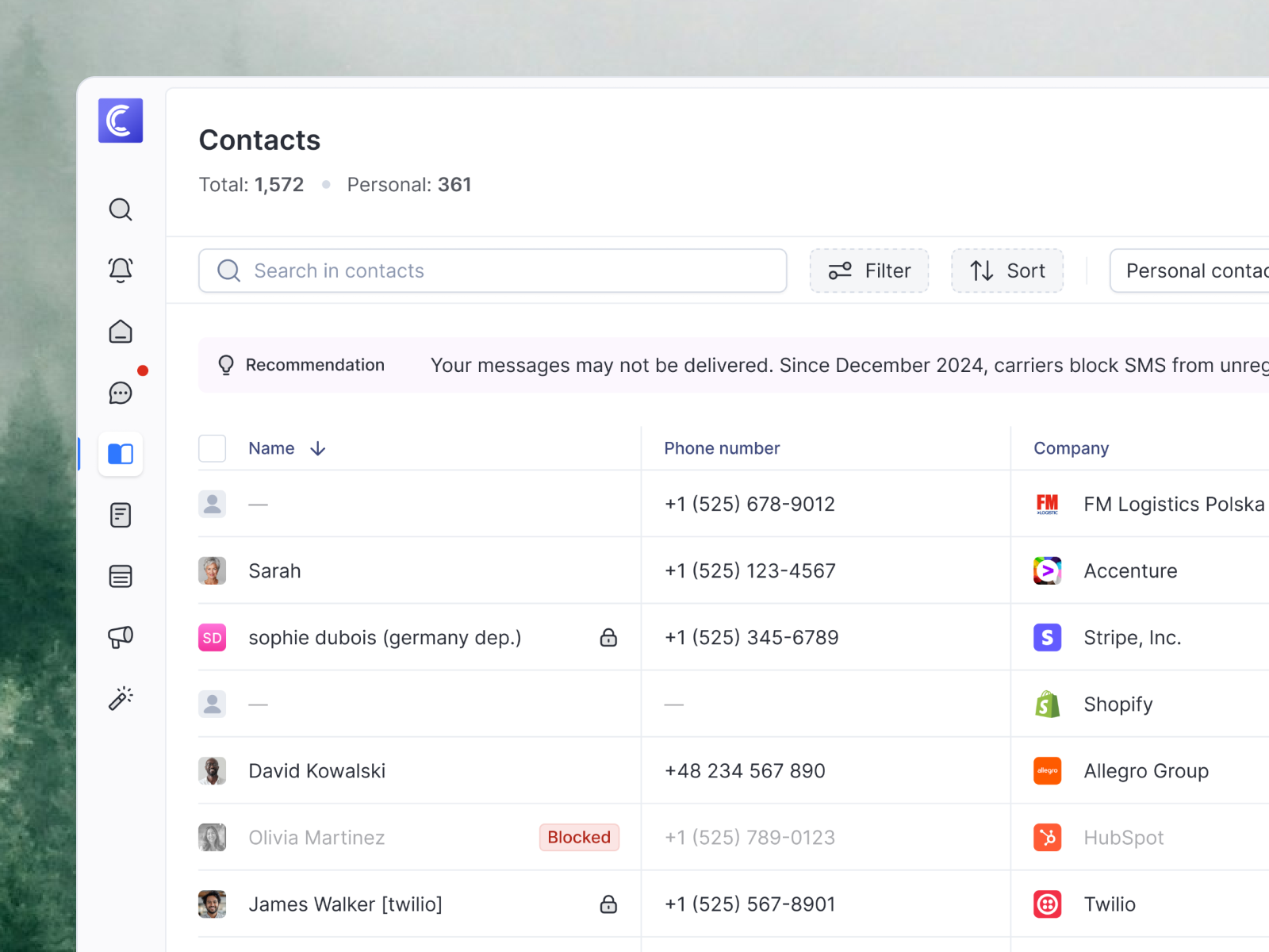 Contacts clean ui contact section contacts interface product ui ui
