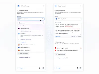 Node sidebar agent builder builder clean ui node product ui side panel sidebar