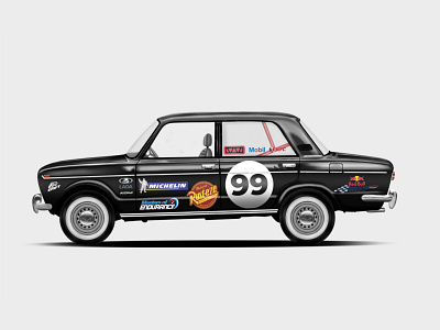 LADA Retro Rally car illustration lada rally retro rozov ui visualisation wnbl