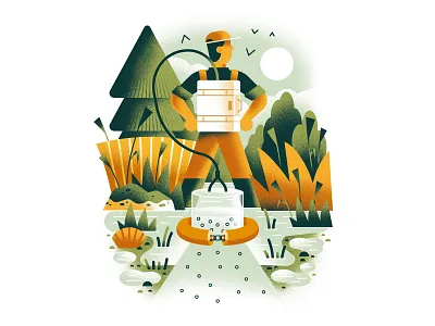 What does it take to restore ancient peat habitats? daniele simonelli dsgn editorial illustration habitat illustration nature peat water