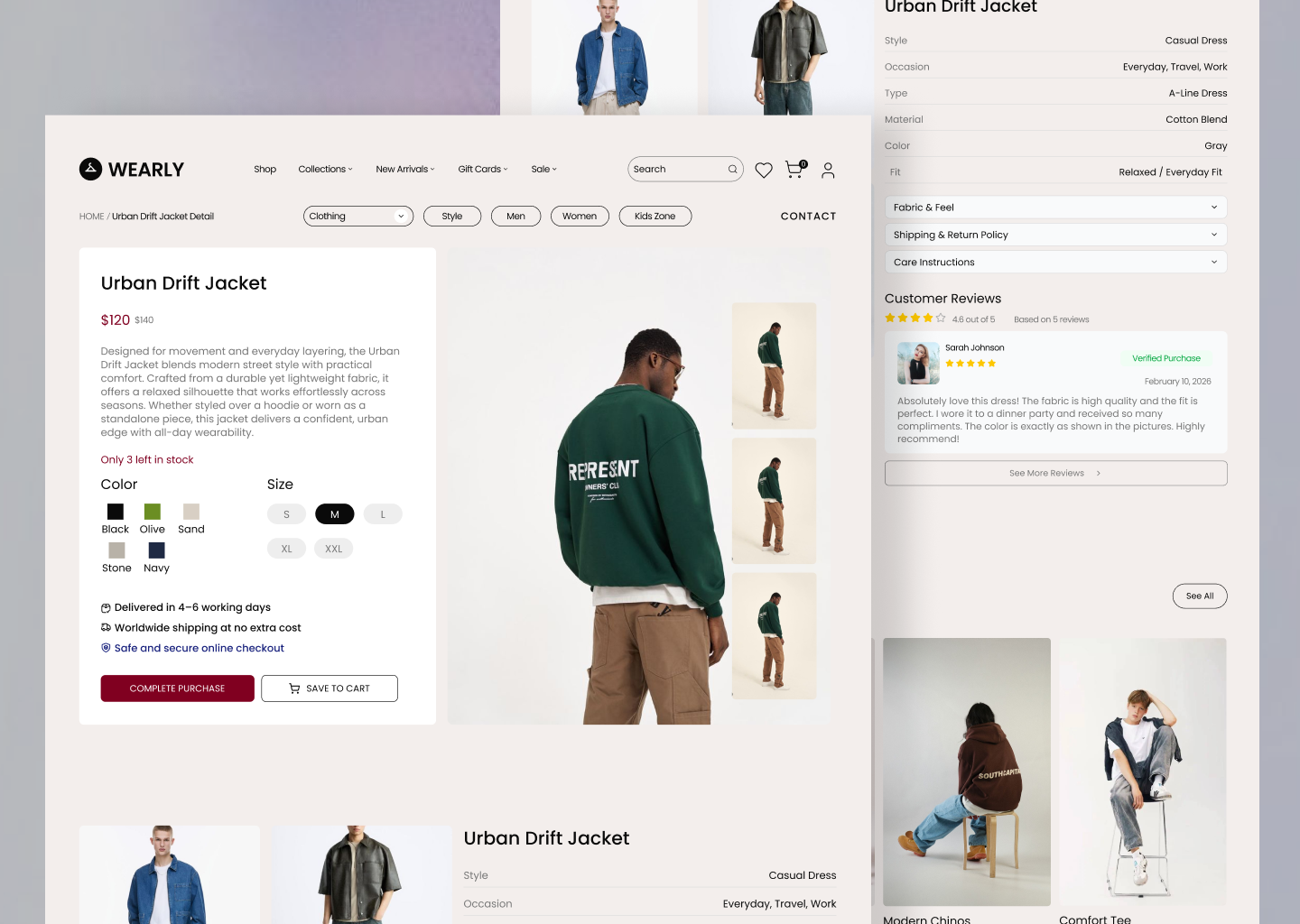 Example of E Commerce Website Design