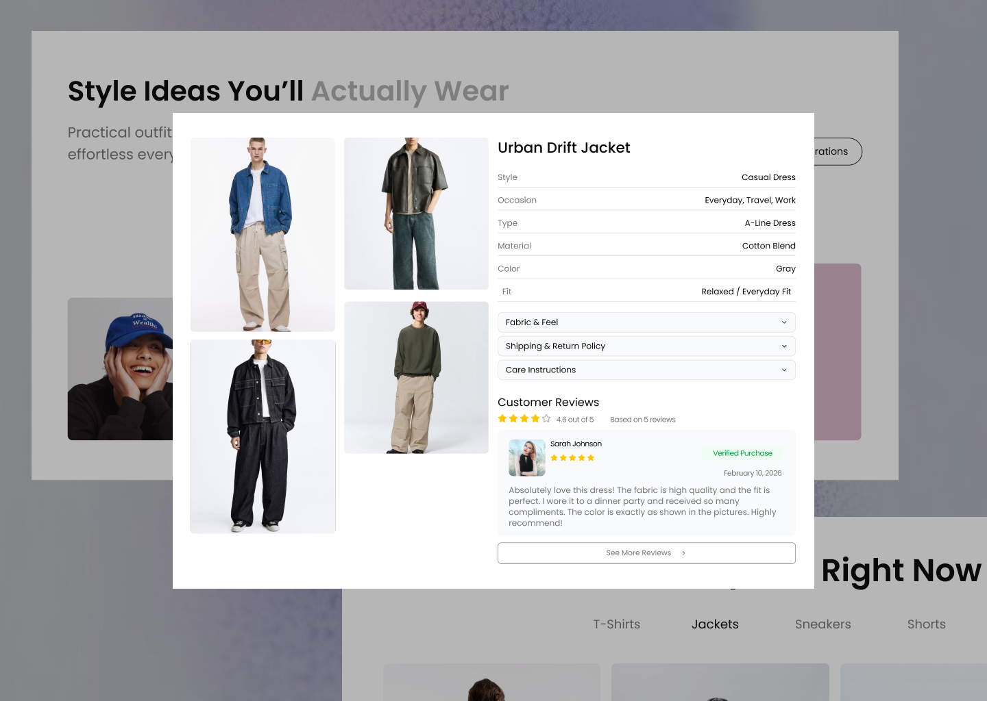 Example of E Commerce Website Design