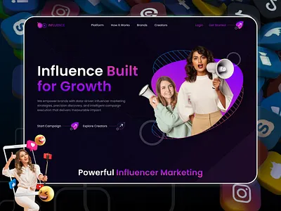 Influencer Marketing Platform website blog website build wordpress website business website create website ecommerce website elementor figma design figma design website figma ui design figma website figma website design framer website landing page uxresearch website builder website design website development website mockup website ui ux design wordpressplugins
