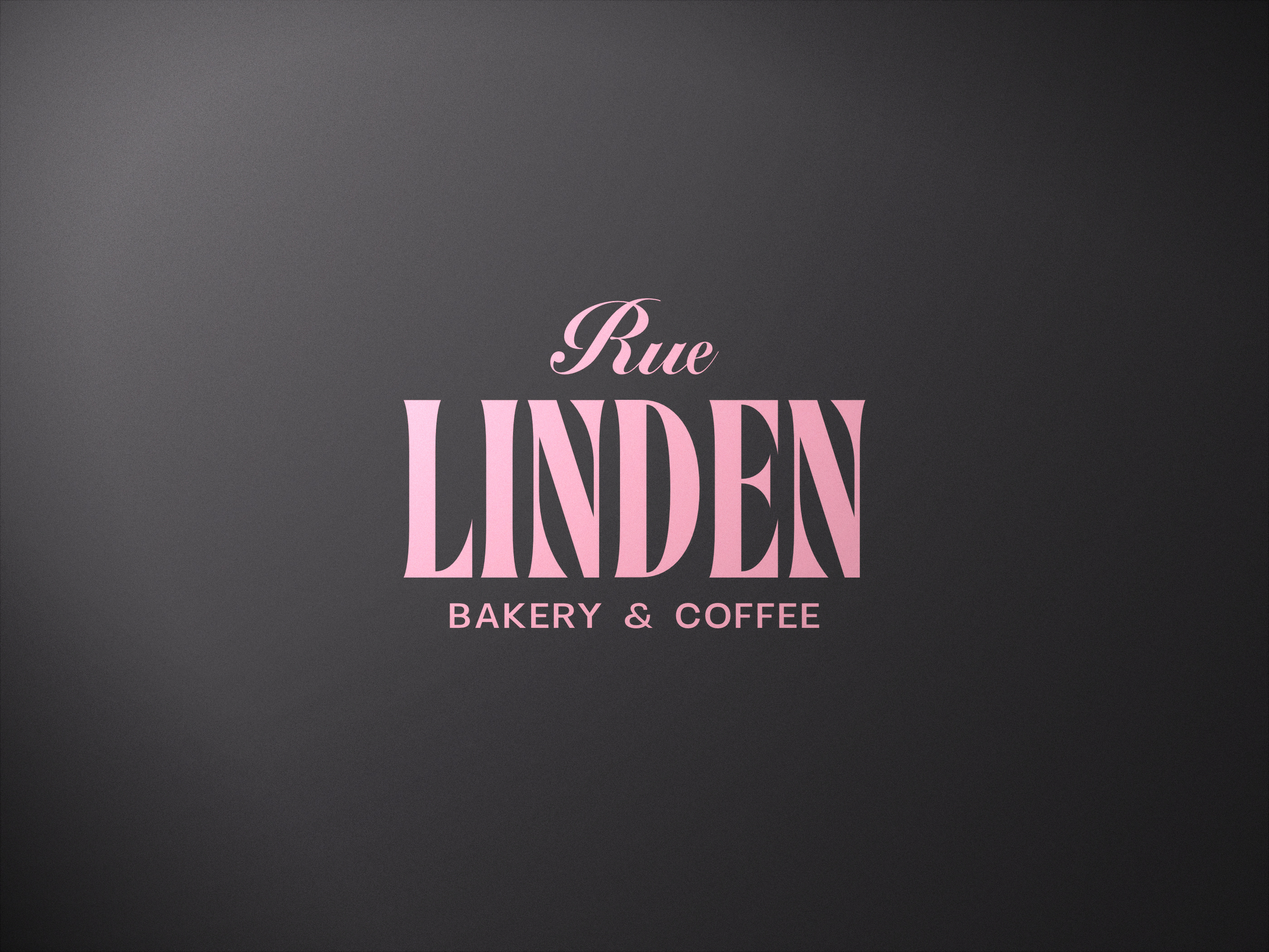 Bakery and Coffee Logo Design in Charcoal Grey and Pink