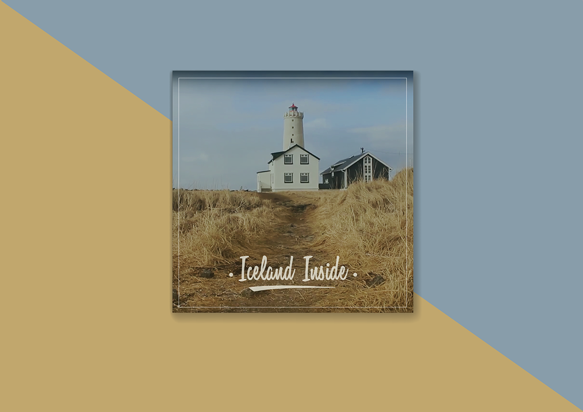 Iceland Inside - Travel Print Identity calendar design editorial design graphic design grid layout minimal photography integration postcard design poster design print design typography