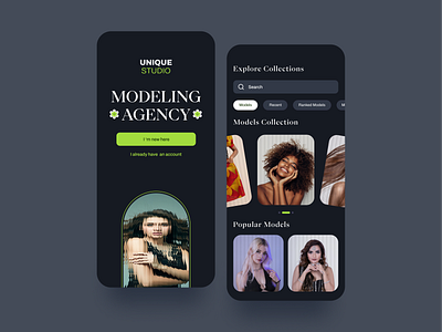 Find A Model - Model Agency App branding collaboration custom typefaces design dribbble graphic design just for fun interactions model agency website nostalgia and the y2k aesthetic service shareable frameworks ui ux