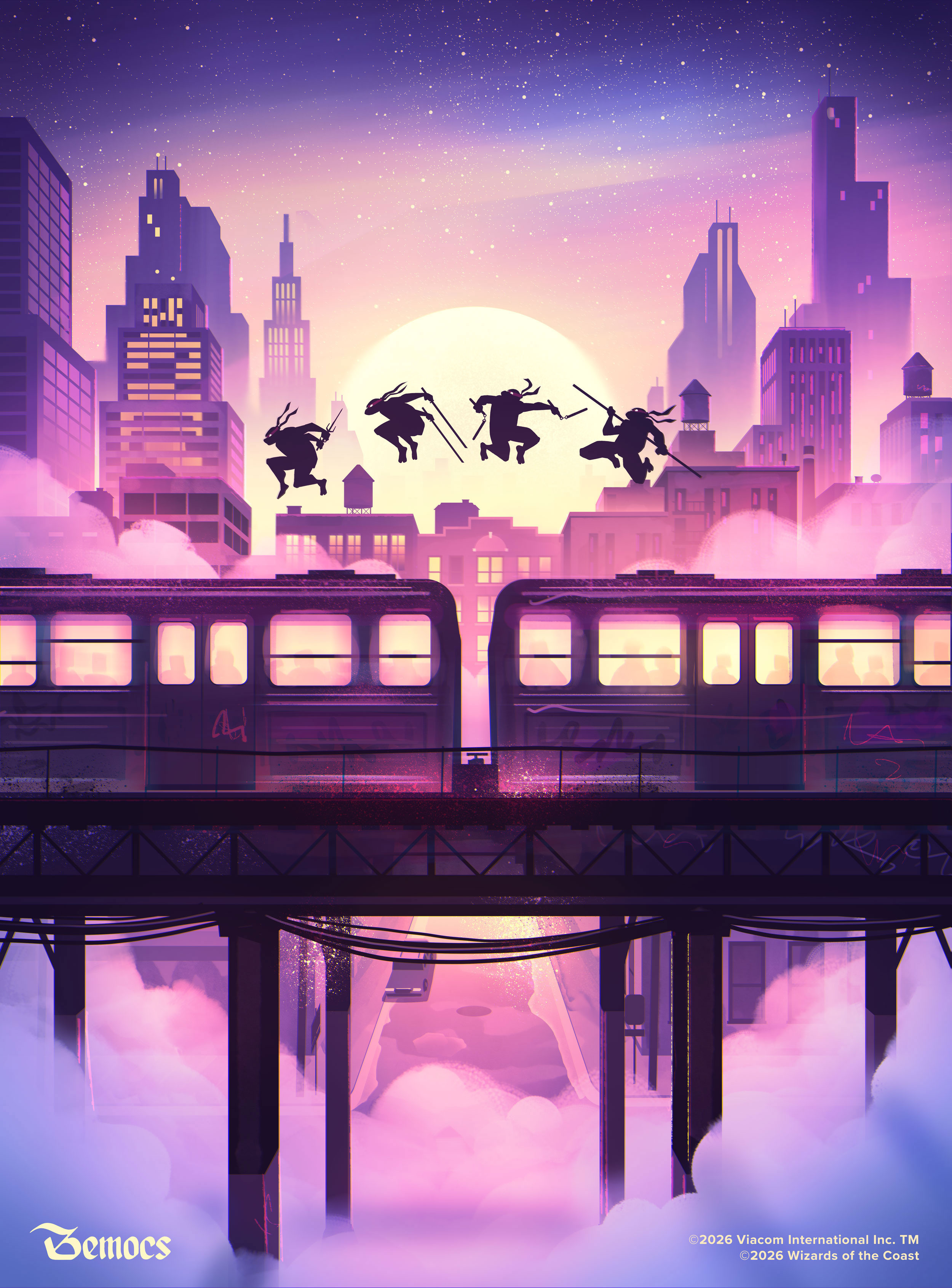 MtG: Teenage Mutant Ninja Turtles "Plains" Card bemocs card art comics concept art gaming illustration ocs poster