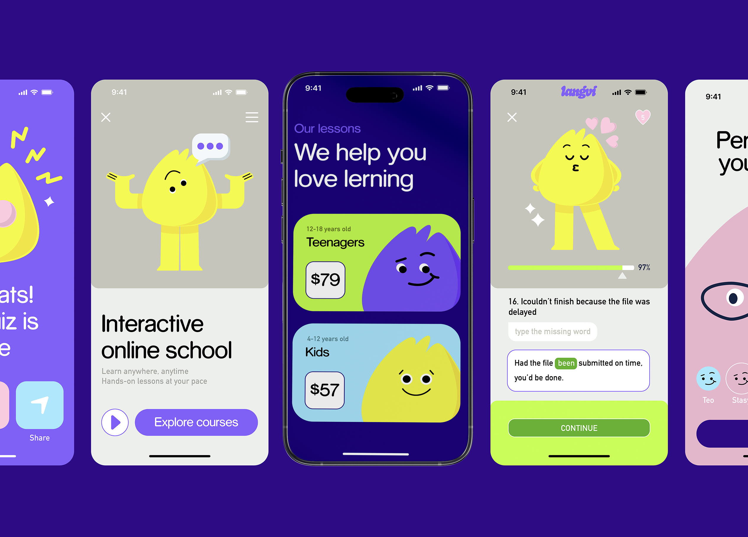 Example of Learning App Design