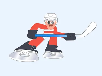 🏒 Hockey 🏒 after effects animation gif hockey icehockey lottie mishax motion graphics olympic olympic games player puck