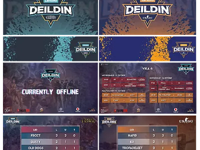 Lenovo Deildin — Esports Broadcast Graphics Package broadcast graphics broadcast package esports gaming graphics league branding overlay design scoreboard design stream overlay tournament design