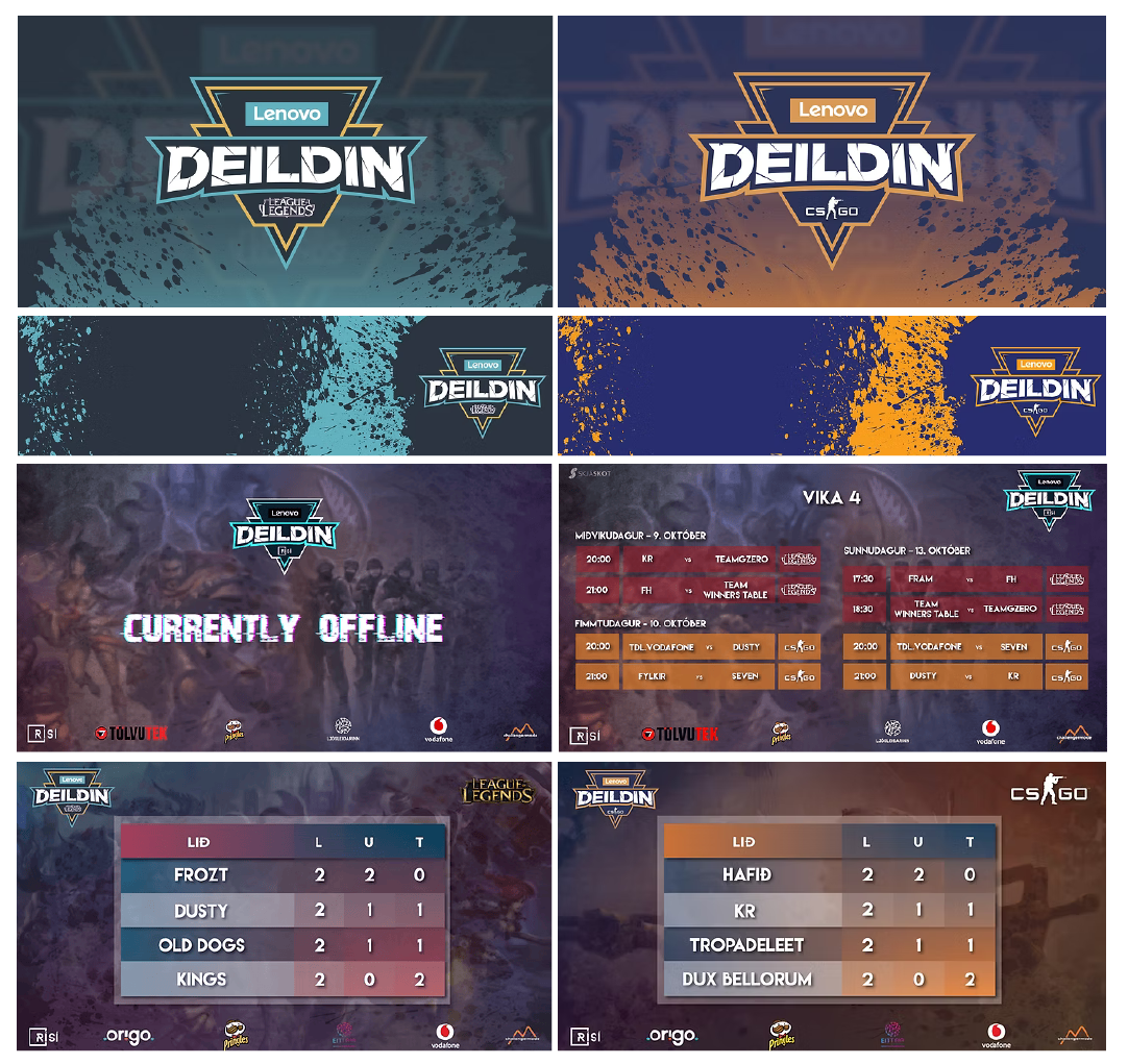 Lenovo Deildin —  Esports Broadcast Graphics Package