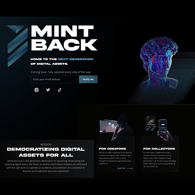 Mintback | Web Design app branding design designseti graphic design illustration logo typography ui ux vector website website design