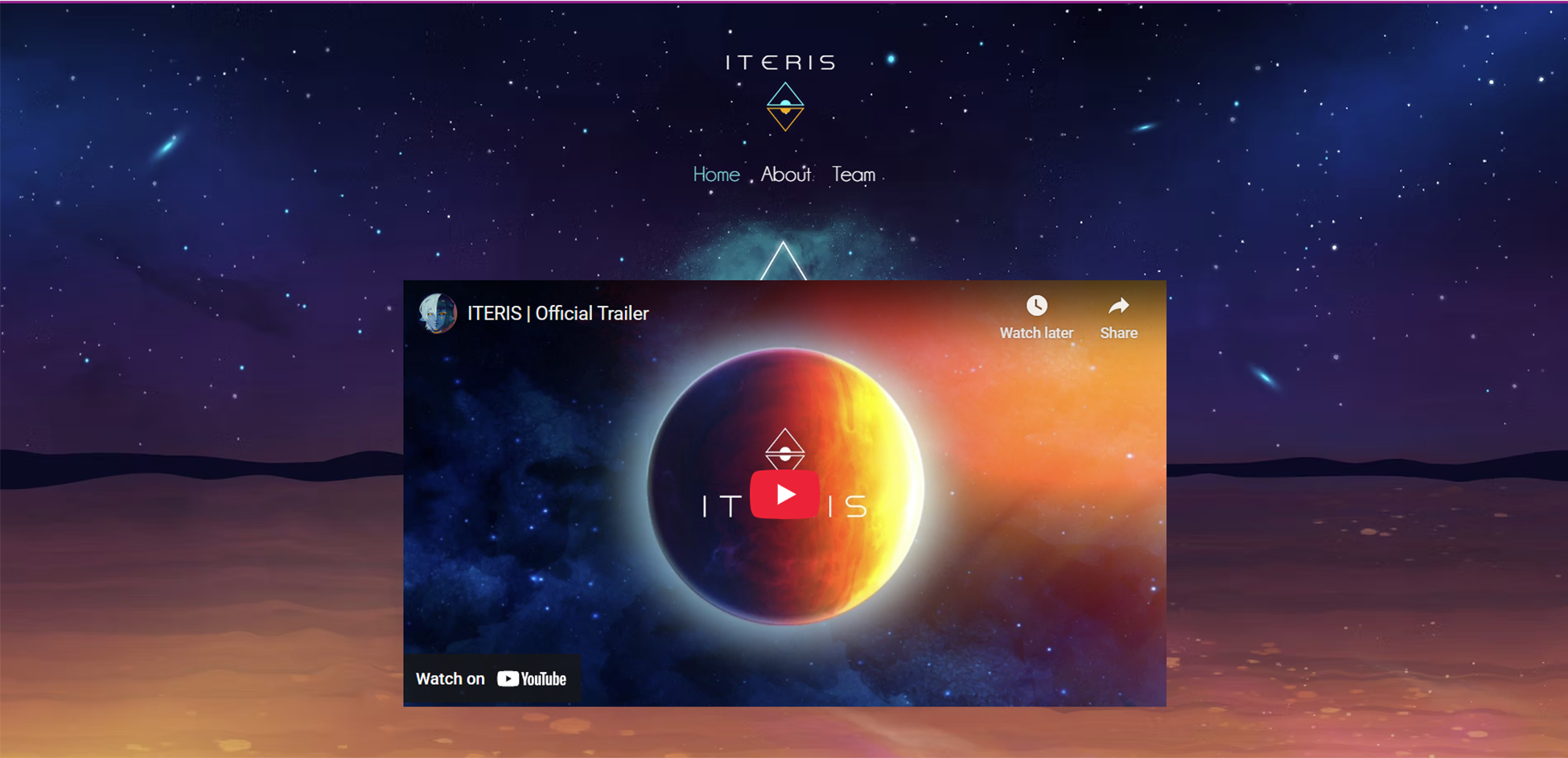 Iteris — Visual Novel Website Design