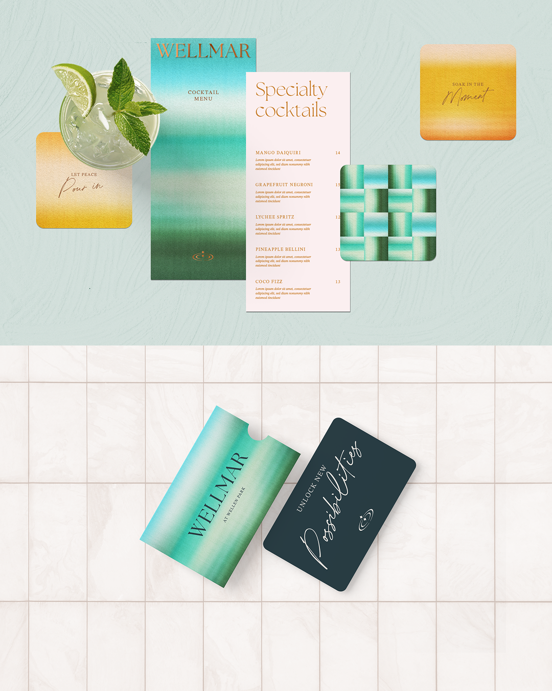 Wellmar at Wellen Park Branding brand brand assets brand design branding color design gradient graphic design hotel hotel branding illustration logo logo design pattern vector