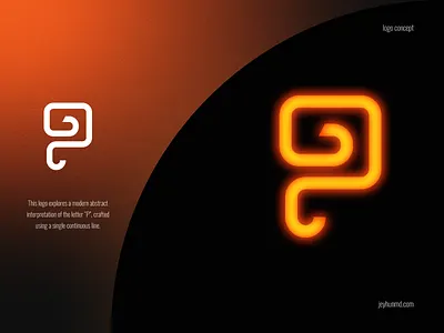 Modern Abstract Letter P Logo — Continuous Line Monogram Concept app logo continuousline letterp logoconcept logoinspiration minimalistlogo monogramlogo neonlogo saasbranding saasdesign saaslogo