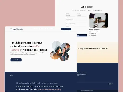 Therapist Landing Page Design landing page ui uiux design ux web design website website design