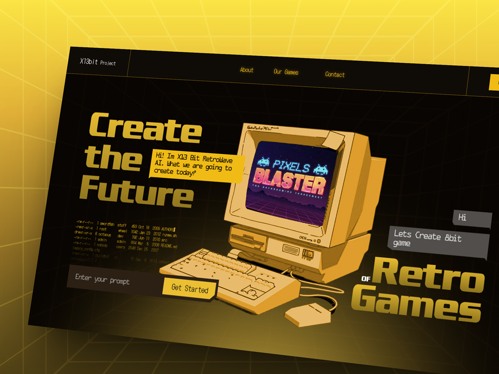 x13bit - AI powered Retro Game Creation ai branding gaming graphic design retro saas ui ux
