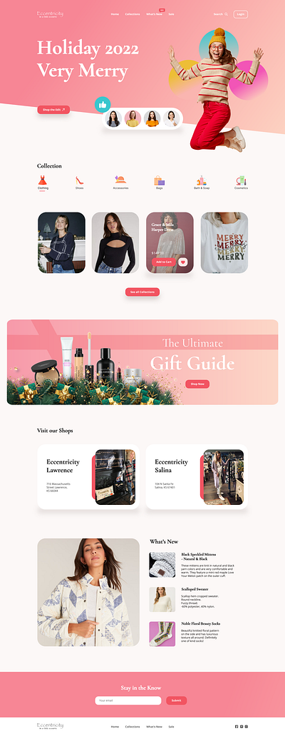 Eccentricity Website Concept cosmetics makeup uiux website women