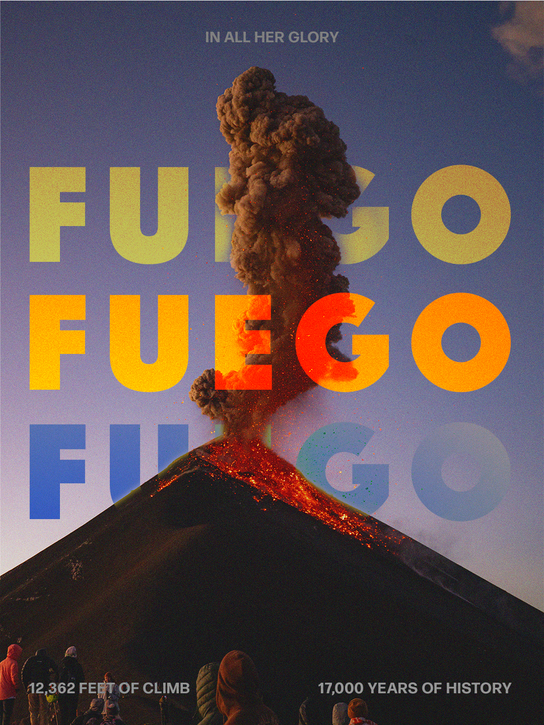 Volcan de Fuego – Typography Poster graphic design photography poster typography