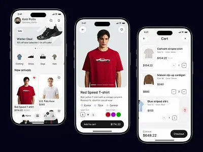 E-commerce Mobile App Design app design ecommerce app fashion app fashion ui minimalist design mobile store mobile ui online shop product design retail mobile app shopping ui ui ux design