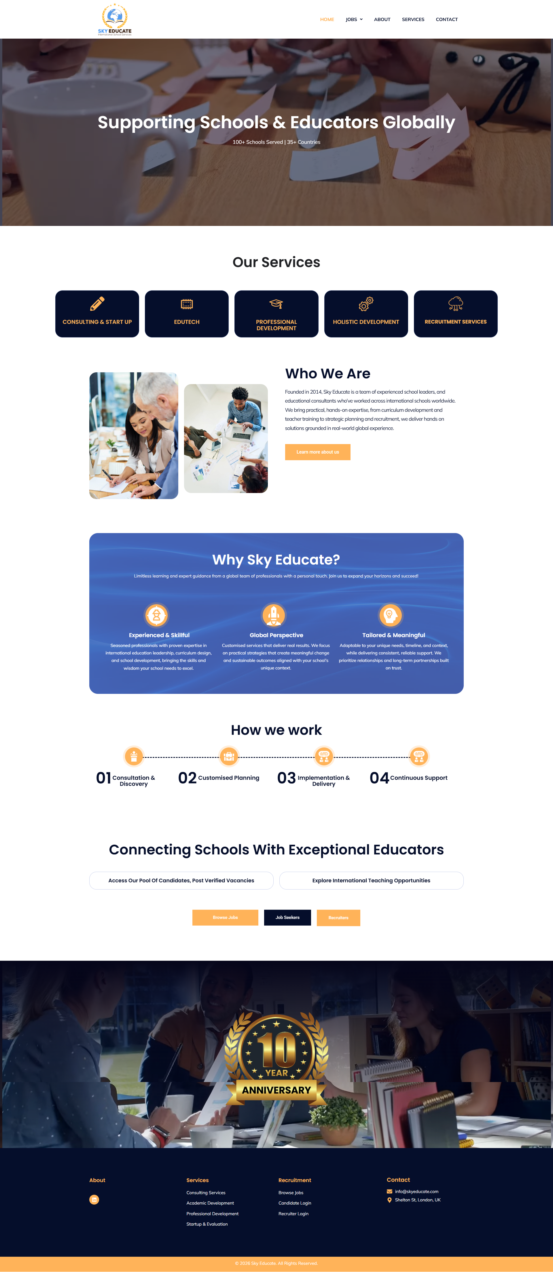 SKY EDUCATE consultation job board wordpress