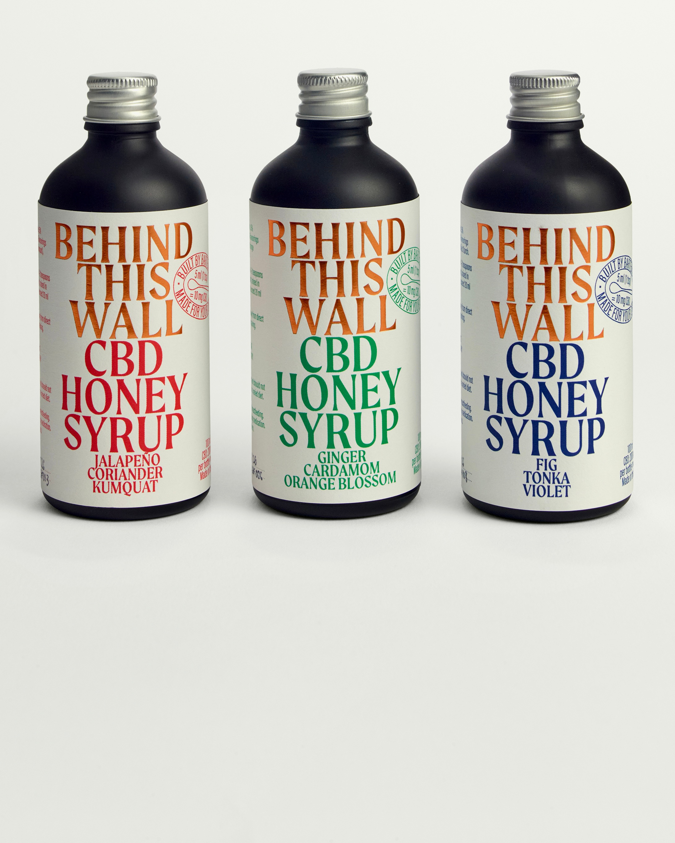 BTW CBD Honey Syrups brand branding copper graphicdesign labels packaging print visualidentity