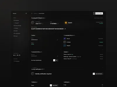Crypto Account Dashboard admin panel analytics blockchain connect wallet crypto crypto exchange dashboard defi exchange finance interface investing market platform saas spot trading trading wallet web app web3
