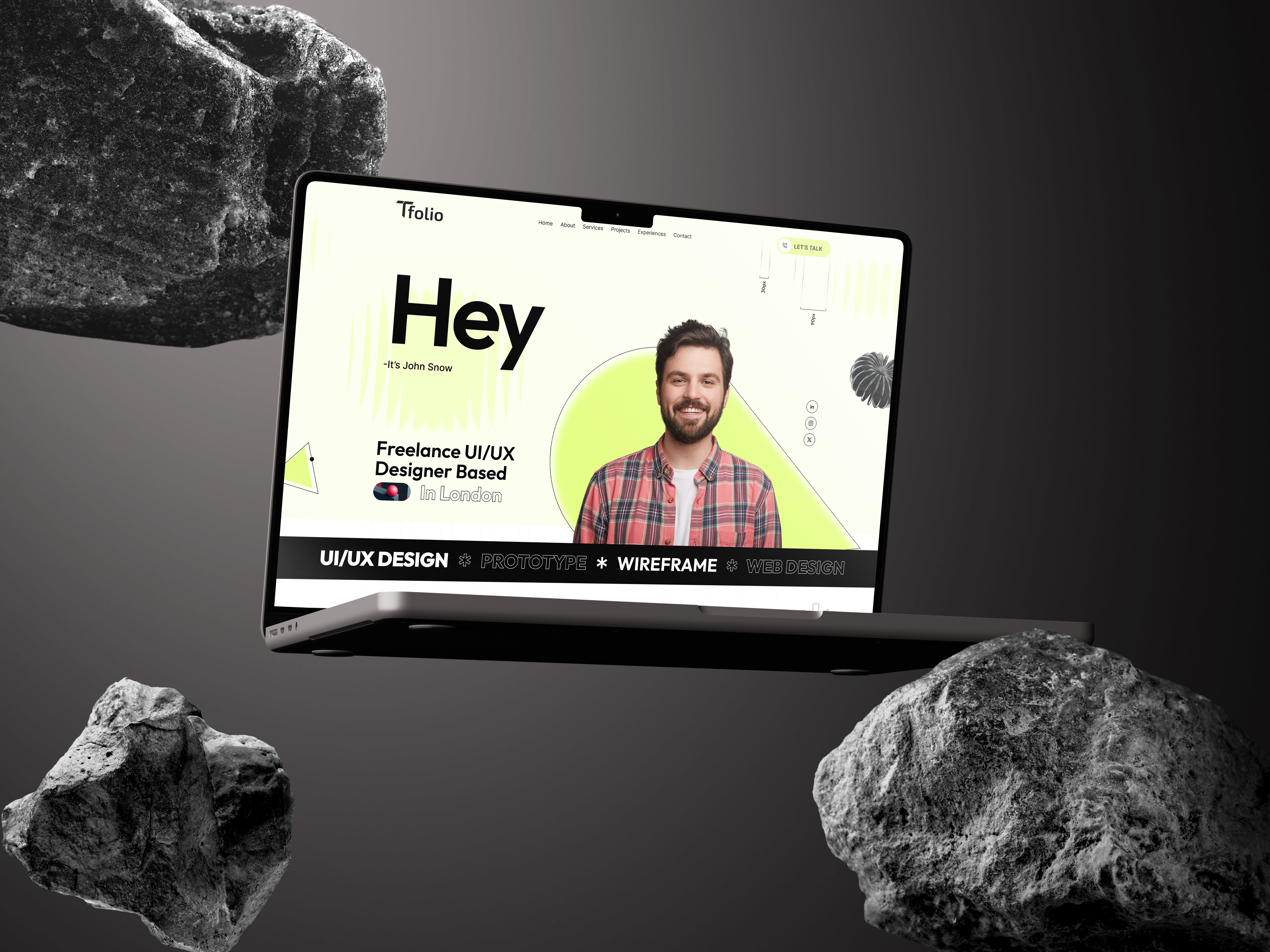 Example of Agency Portfolio Website UI/UX Design