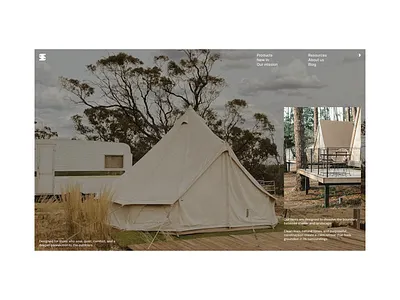 Web Exploration - Minimalist Tents branding design editorial layout minimalist typography ui ux web web design