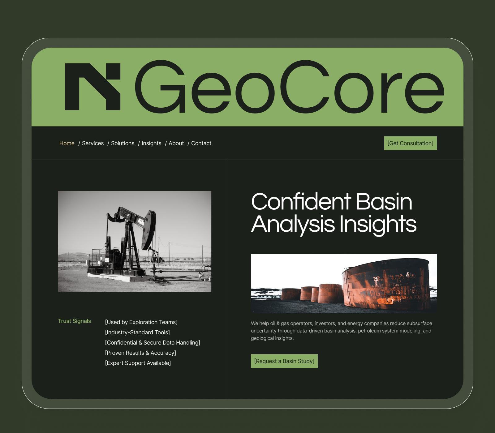 Header Motion Design | Geocore dark ui header ideapeel illustration interface modern ui product design ui design ui ux ux visual design web webflow website