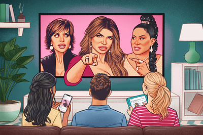 Real Housewives celebrity digital editorial folioart helen green illustration portrait tv