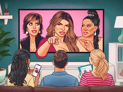 Real Housewives celebrity digital editorial folioart helen green illustration portrait tv