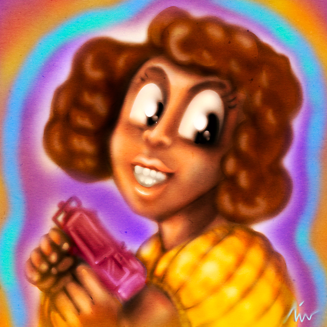 "Lil Uzi Rose" airbrush art branding color pencil comic design draw dream girl graffiti illustration music poster tee shirt vintage water ink