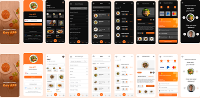 Food App branding drak theme food app graphic design light theme ui ux
