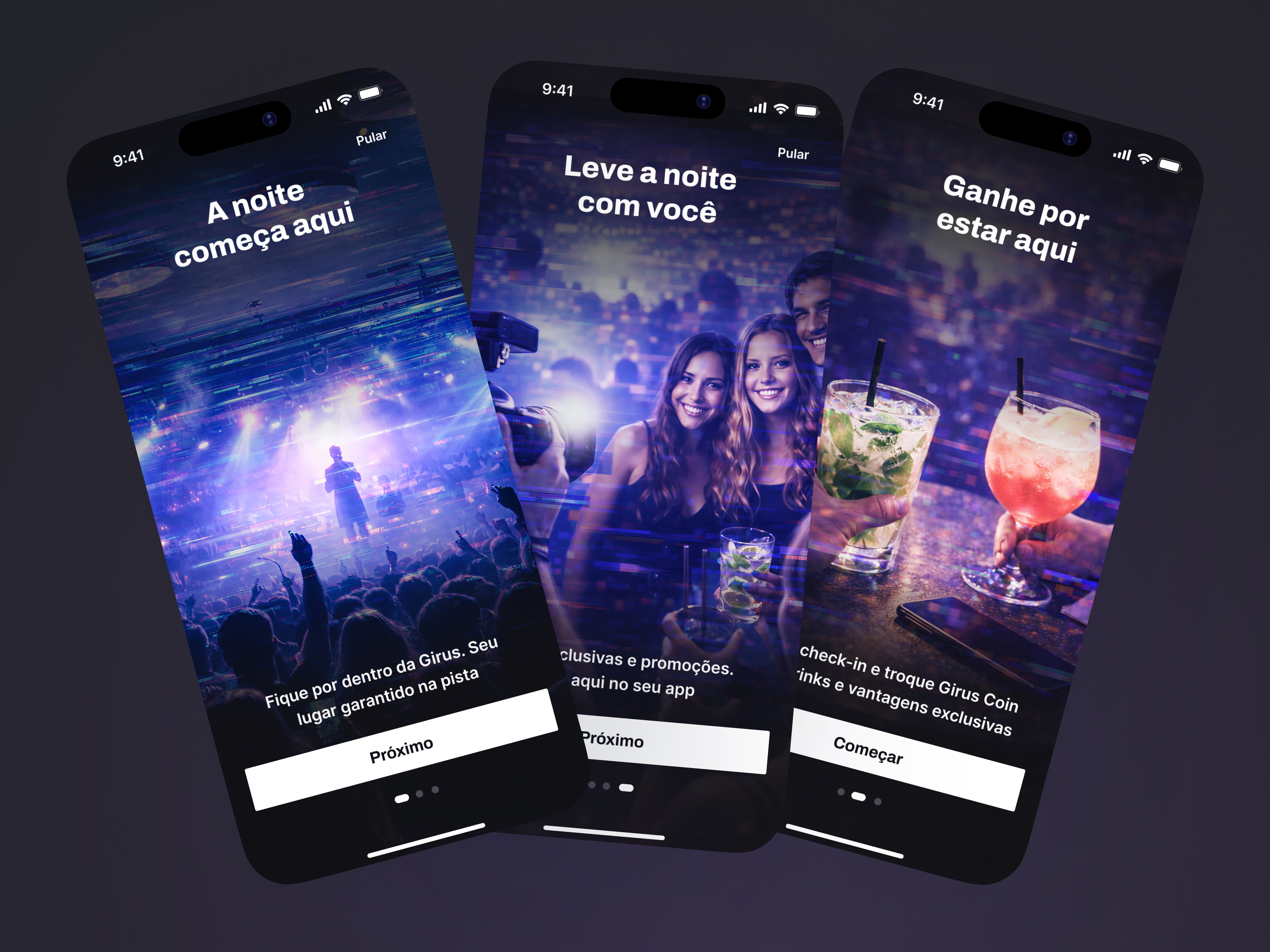 Nightlife iOS Mobile App onboarding
