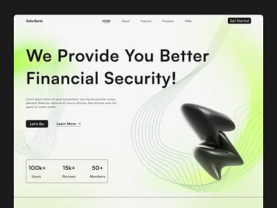 Online Banking Website Landing Page bank banking website branding design financial service landing page minimalist money money management money transfer online banking online banking web saving ui ui ux user interface design ux web web design webdesign