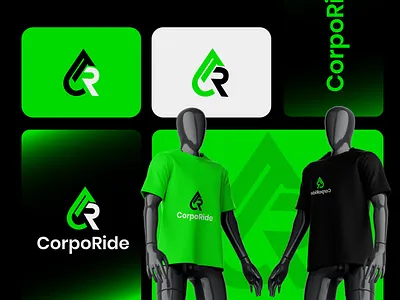 CorpoRide arrow logo corporate branding corporide cr logo minimal logo mobility brand modern logo monogram logo ride sharing logo startup branding tech logo transportation app