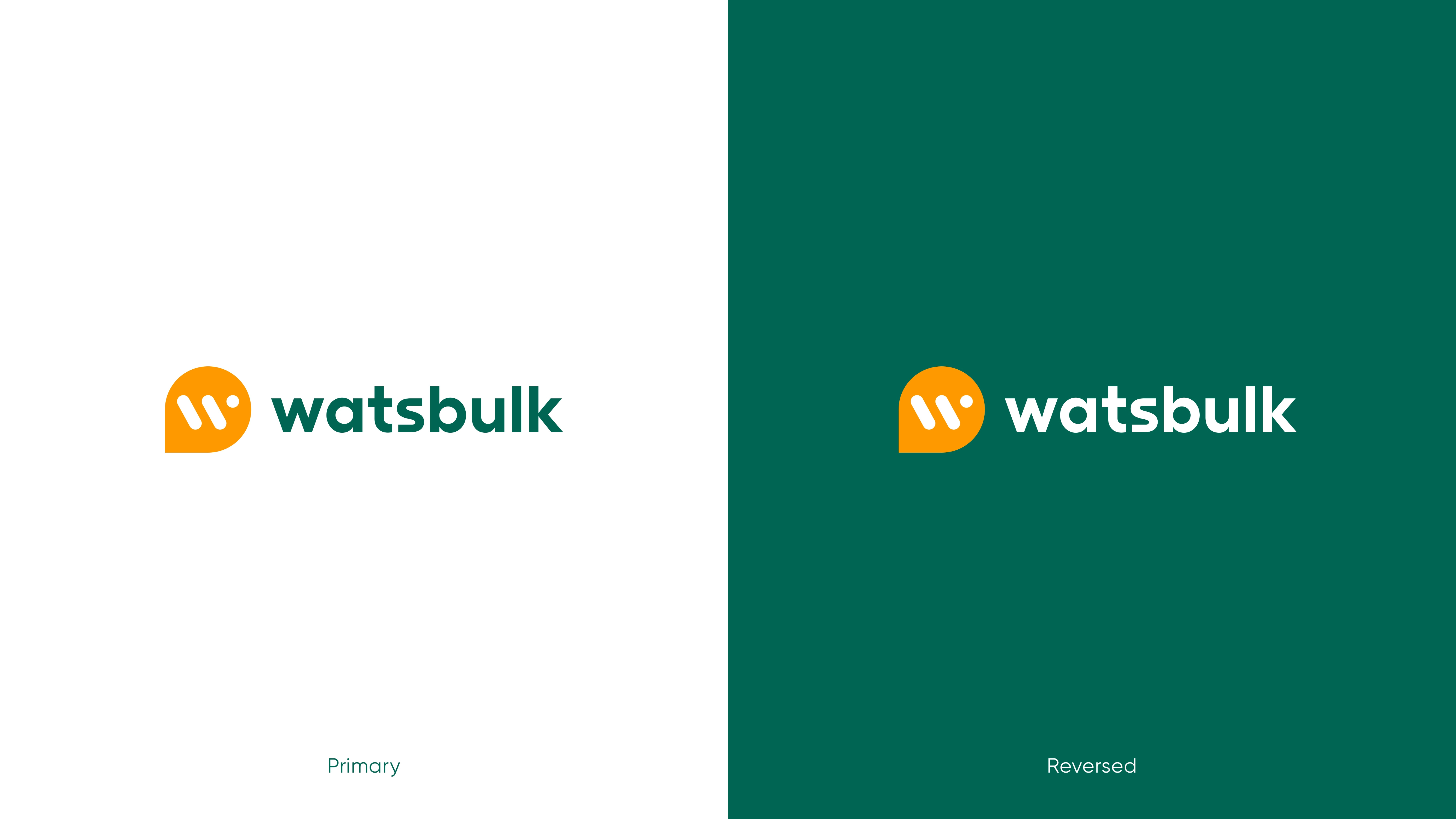 Example of Watsbulk Logo System & Case Study