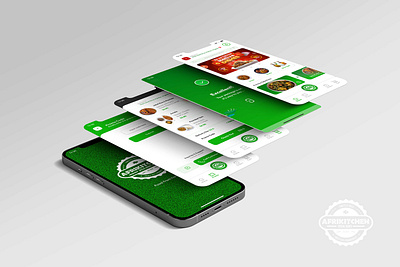 Afrikitchen (Mobile Application) 2023 african animation app axure branding catering clean design figma food fresh graphic design illustration logo modern motion graphics sketch ui ux