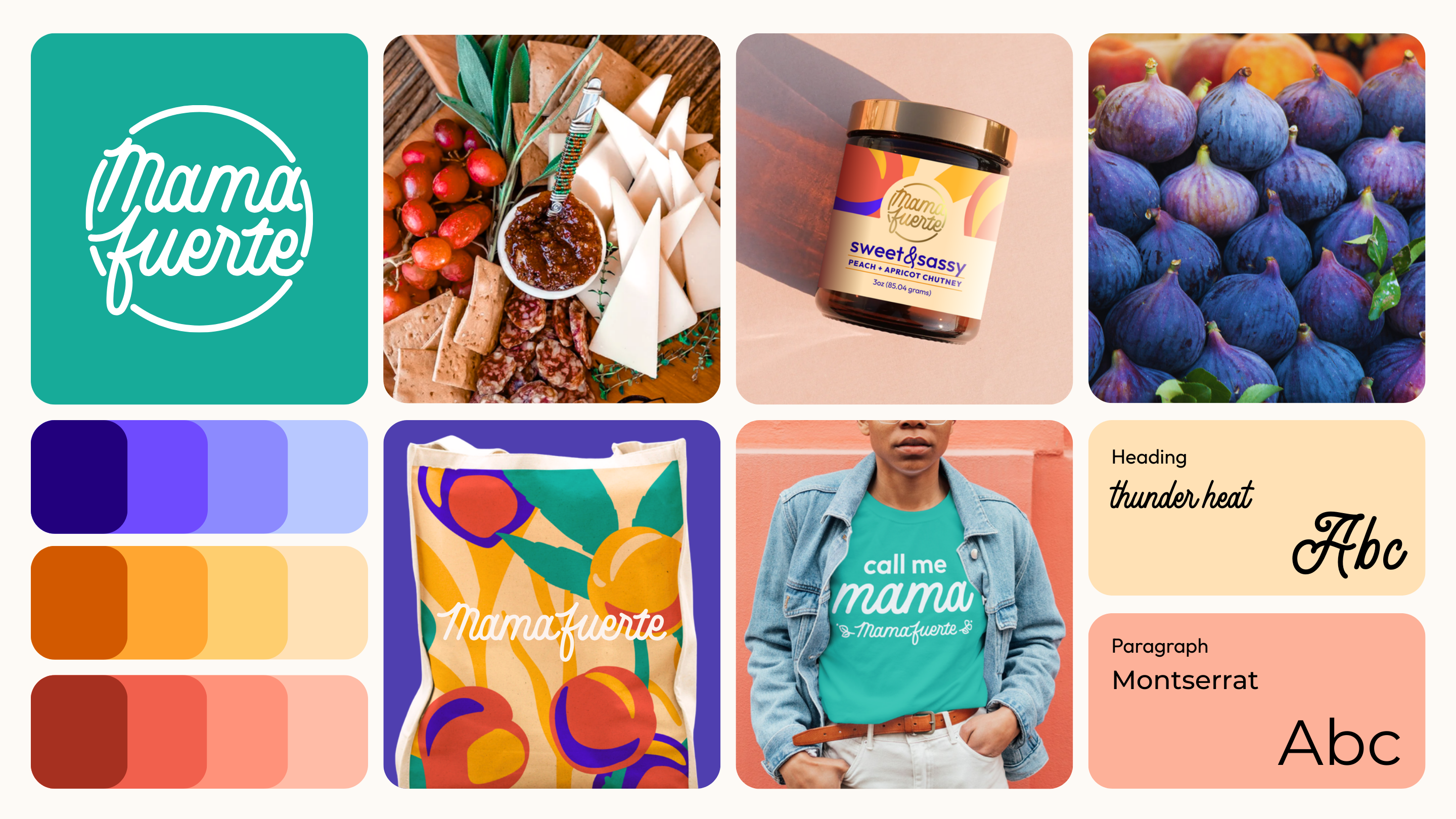 Mama Fuerte Brand brand identity branding digital product fonts graphic design logo mood board palette print social media