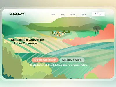 Website Illustration Header_EcoGrowth animation branding illustration ui ux website