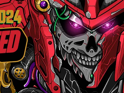 2024 Commission Project anime apparel design artwork character design concept art custom artwork custom design digital art digital illustration fanart game art illustration mecha poster design robot sticker