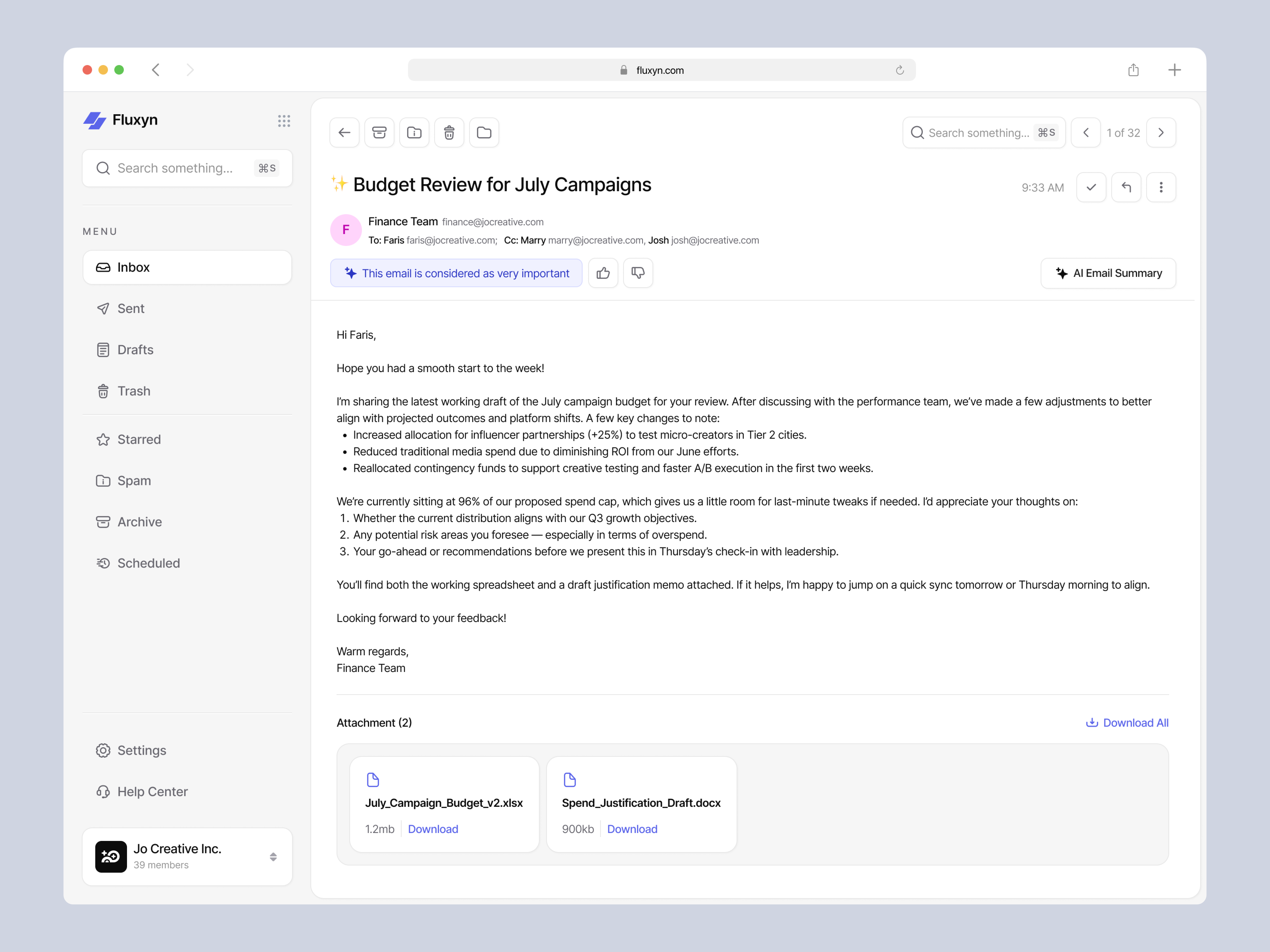 AI Email Dashboard - Inbox Page ai ai email ai email dashboard ai powered ai powered email dashboard chatting communication platform dashboard design email email dashboard inbox message message dashboard minimal modern ui ui design ux design website