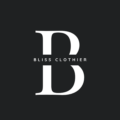 Bliss Clothier branding logo typog