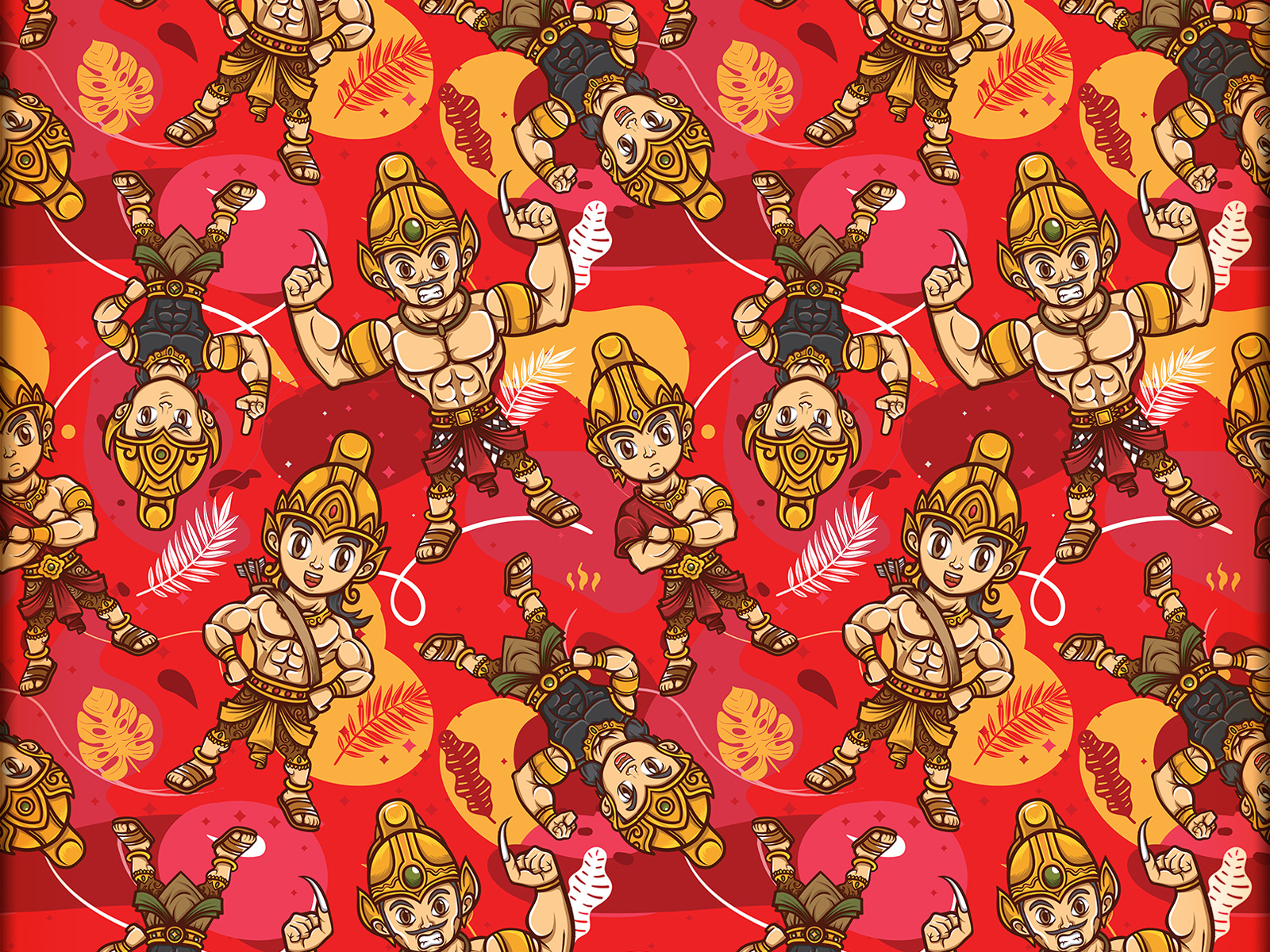 Example of Custom Character Seamless Pattern Design