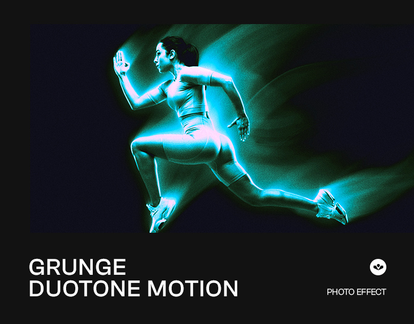 Grunge Duotone Motion Photo Effect design duotone effect graphic design grunge motion graphics photoshop solasome template